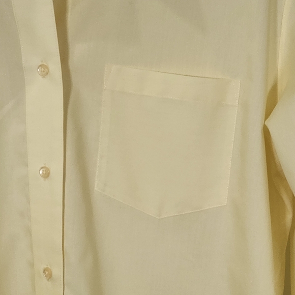 Foxcroft Yellow Blouse Classic Fit Wrinkle Free Formal Work - Picture 6 of 12